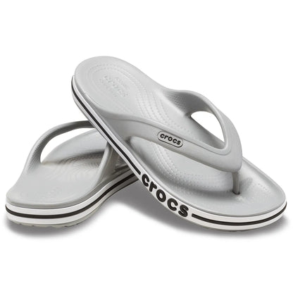 crocs bayaband flip όψη 3/4 εσωτερική πλευρά, γκρί χρώμα