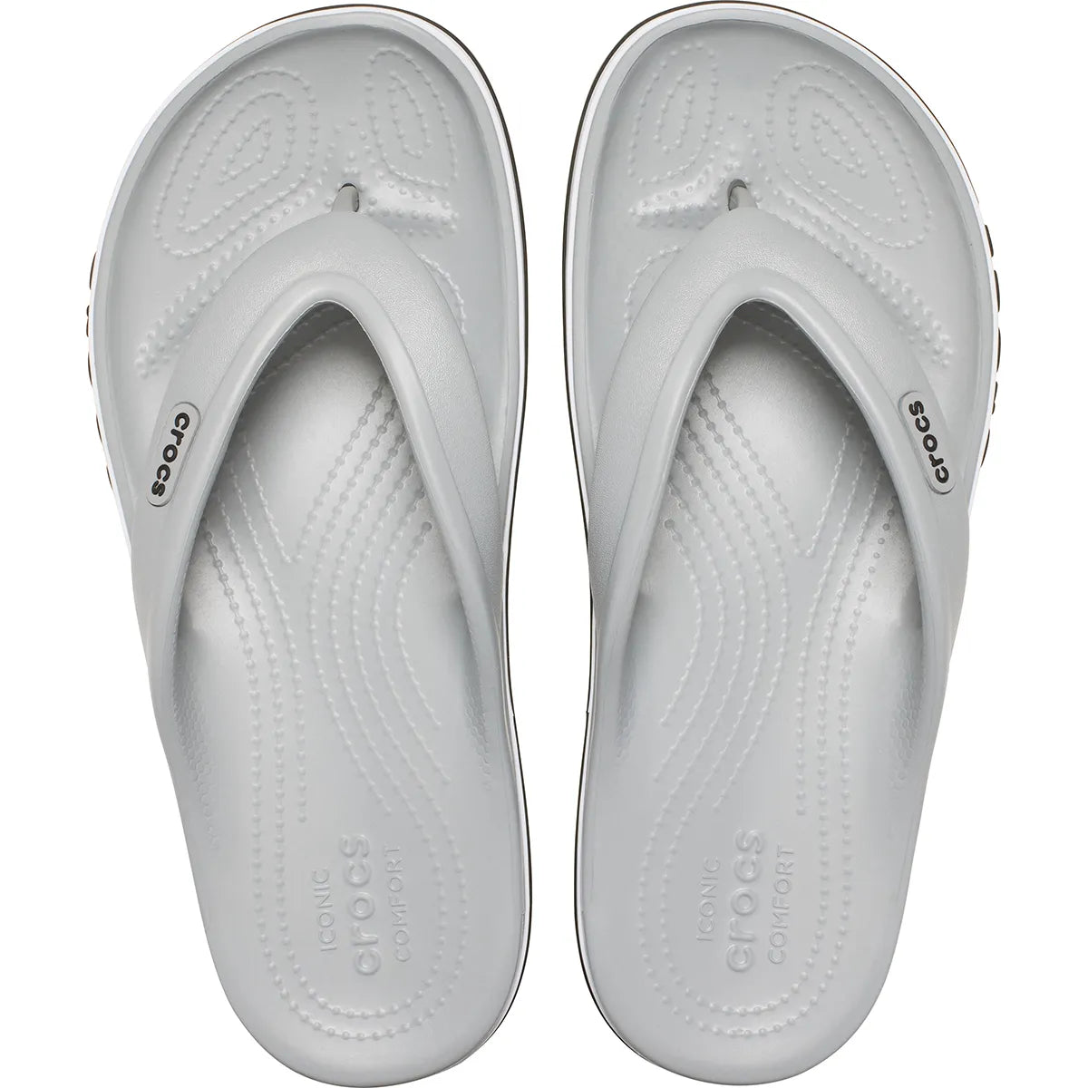 crocs bayaband flip πάνω όψη ζευγάρι, γκρί χρώμα