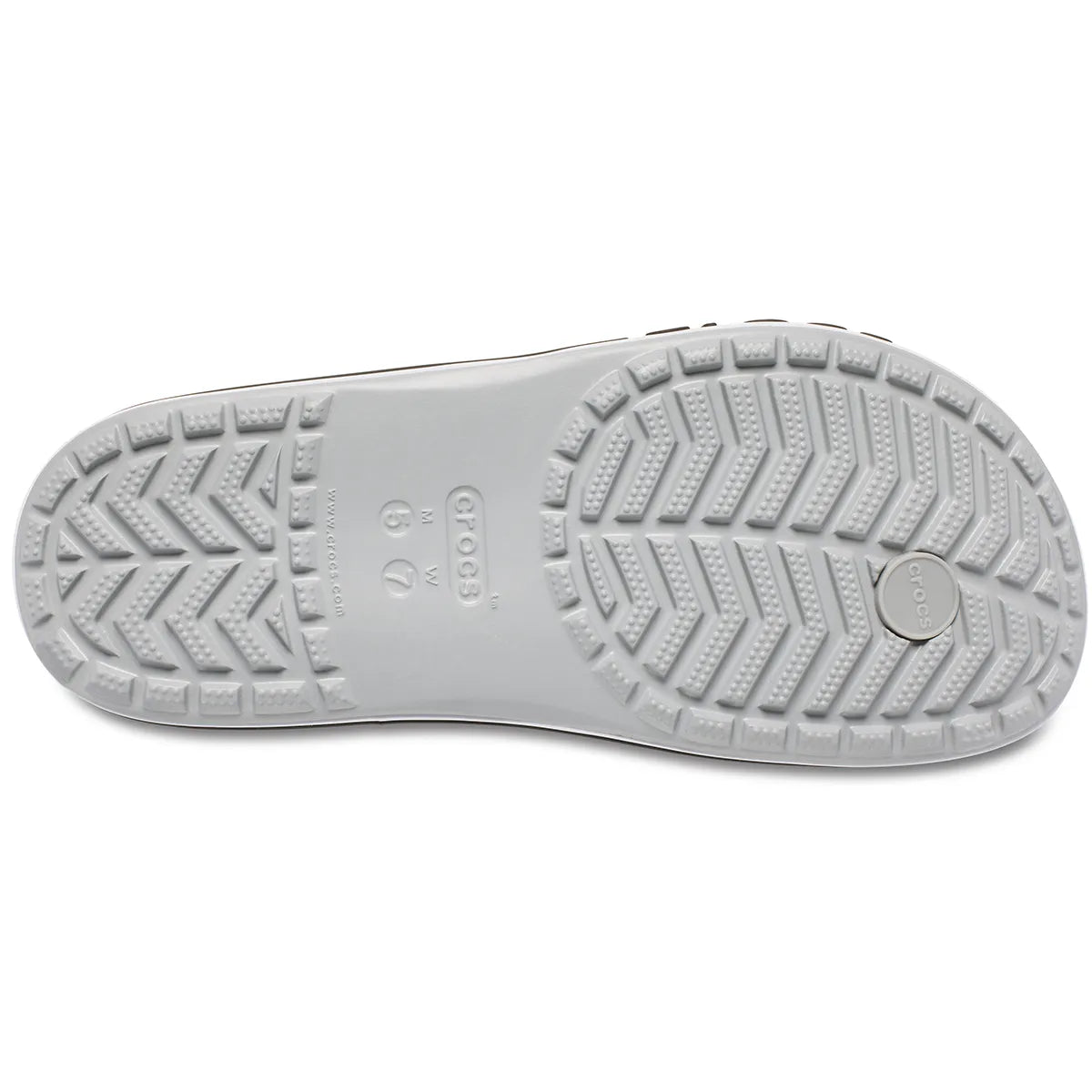 crocs bayaband flip κάτω όψη σόλας, γκρί χρώμα