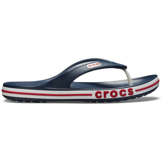 crocs bayaband flip πλάγια όψη εξωτερική πλευρά, χρώμα navy/pepper