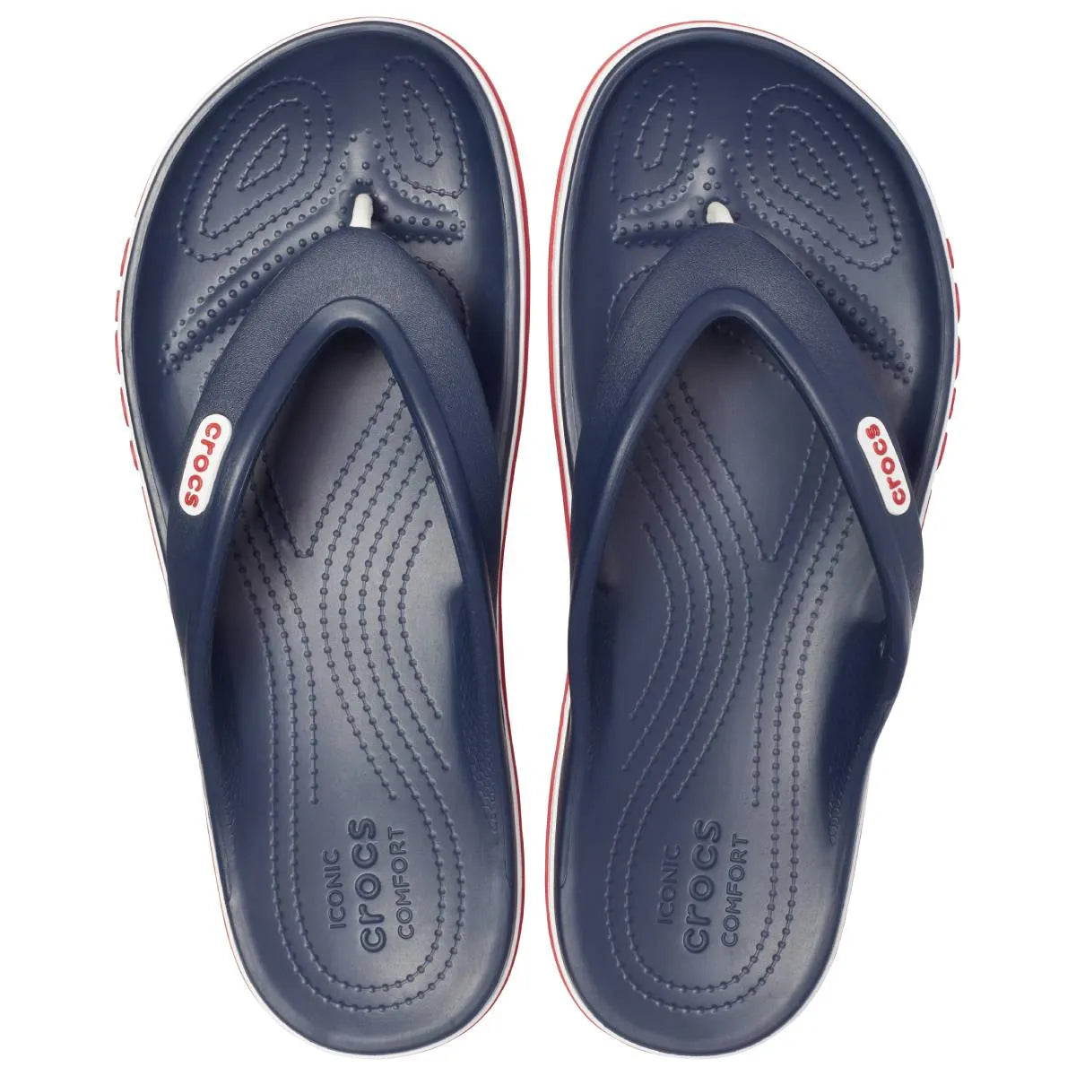 crocs bayaband flip πάνω όψη ζευγάρι, χρώμα navy/pepper