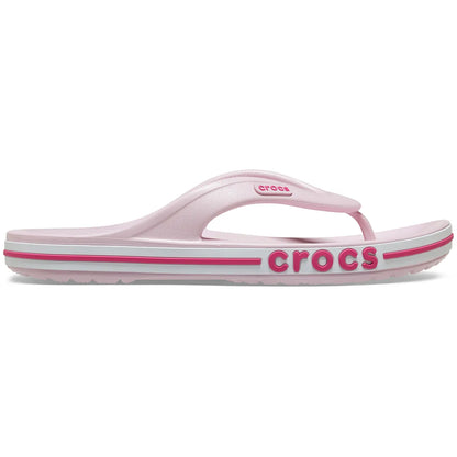 crocs bayaband flip πλάγια όψη εξωτερική πλευρά, Ροζ Χρώμα