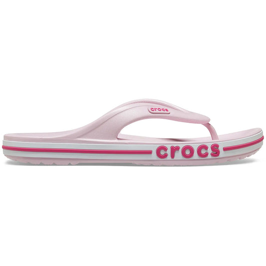 crocs bayaband flip πλάγια όψη εξωτερική πλευρά, Ροζ Χρώμα
