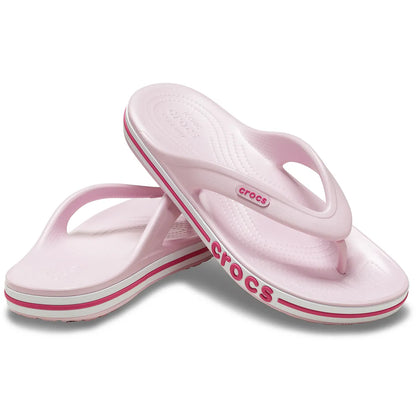 crocs bayaband flip όψη 3/4 εσωτερική πλευρά, Ροζ Χρώμα