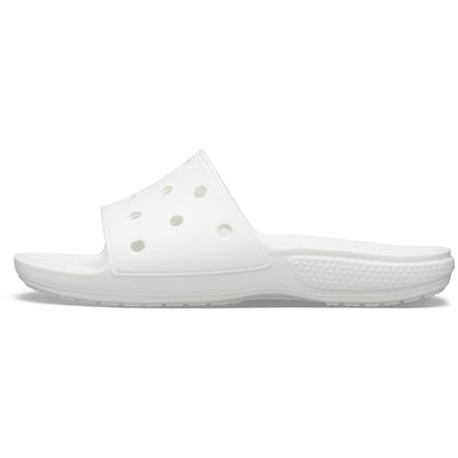 Crocs Classic Slide Unisex Ανατομική Παντόφλα Λευκή 100