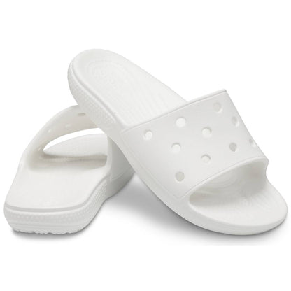 Crocs Classic Slide Unisex Ανατομική Παντόφλα Λευκή 100