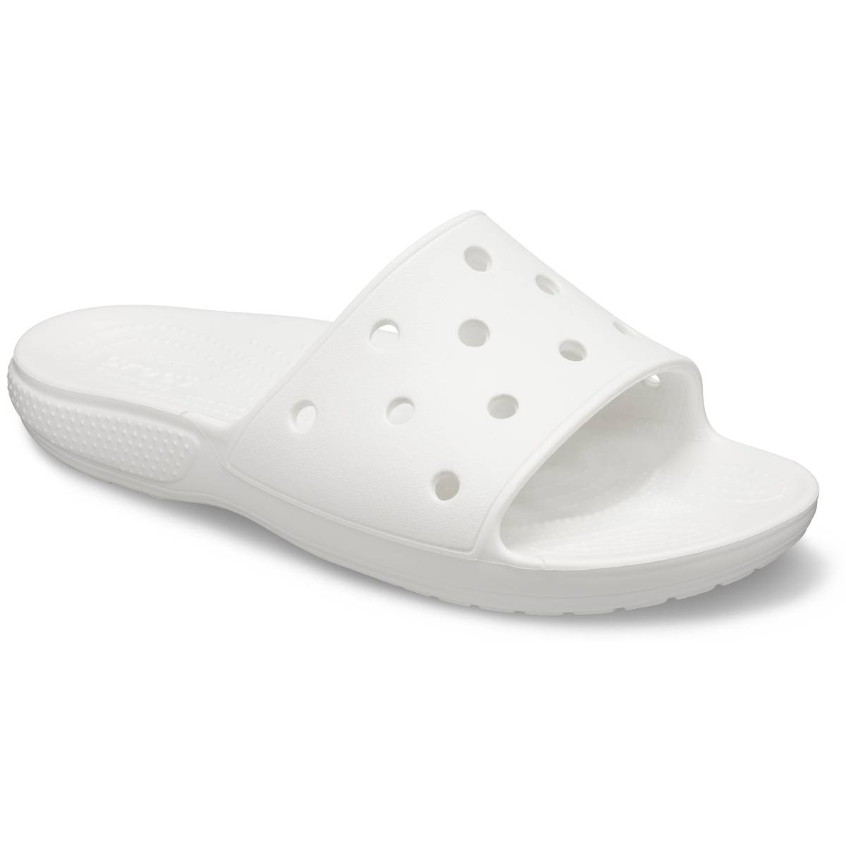 Crocs Classic Slide Unisex Ανατομική Παντόφλα Λευκή 100