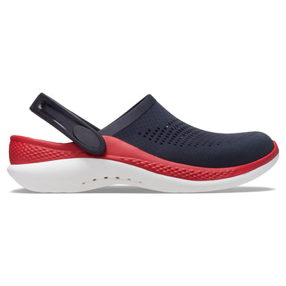 Crocs Literide 360 Clog Unisex Ανατομικό Σαμπό Μπλε Κόκκινο Λευκό