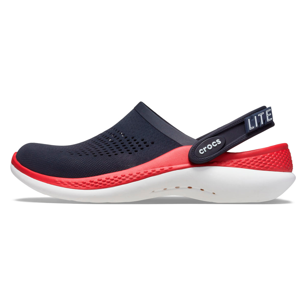 Crocs Literide 360 Clog Unisex Ανατομικό Σαμπό Μπλε Κόκκινο Λευκό