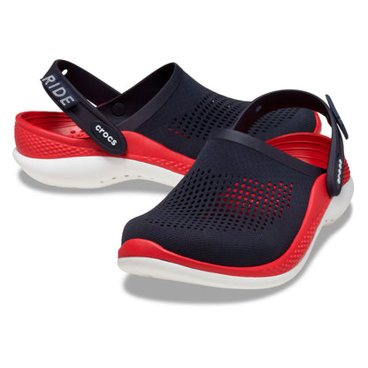 Crocs Literide 360 Clog Unisex Ανατομικό Σαμπό Μπλε Κόκκινο Λευκό