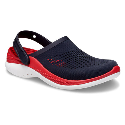 Crocs Literide 360 Clog Unisex Ανατομικό Σαμπό Μπλε Κόκκινο Λευκό