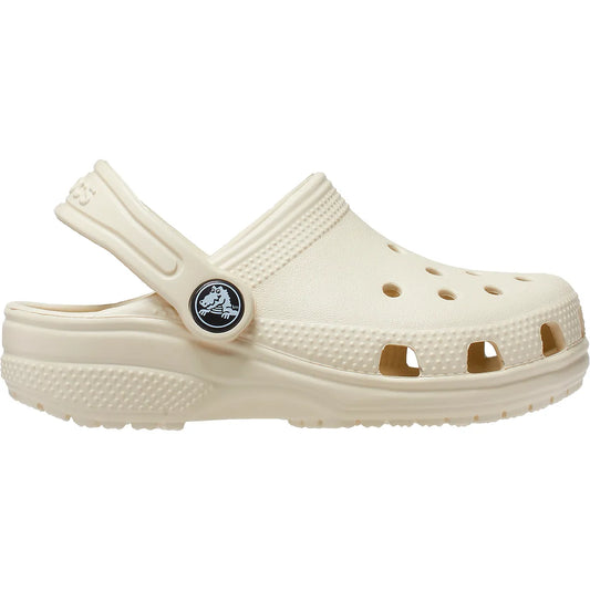 crocs classic clog k πλάγια όψη εξωτερική πλευρά, μπεζ χρώμα
