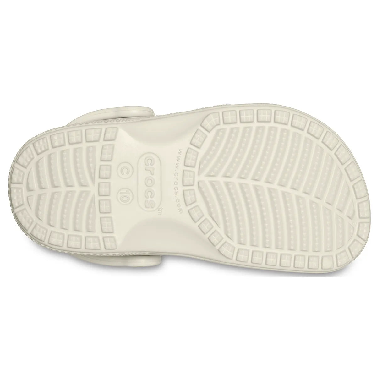 crocs classic clog k κάτω όψη σόλας, μπεζ χρώμα