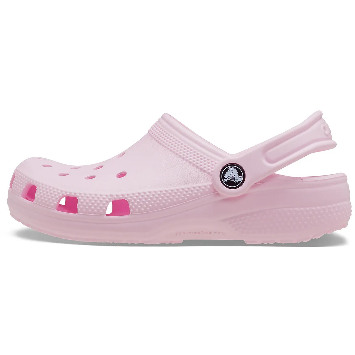 crocs classic clog t πλάγια όψη εξωτερική πλευρά no2, pink milk
