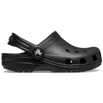 crocs classic clog k πλάγια όψη εξωτερική πλευρά, μαύρο χρώμα