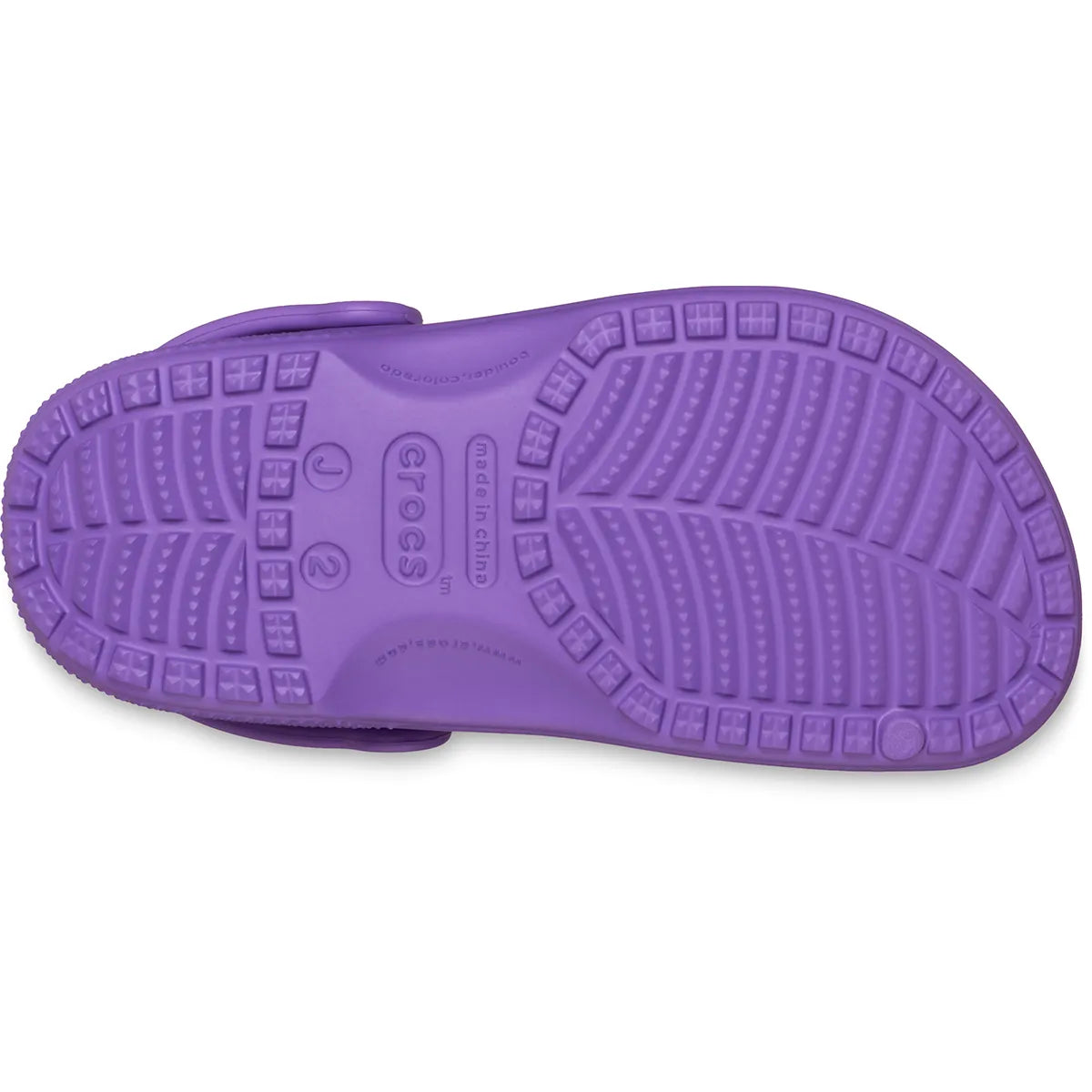 crocs classic clog t μωβ παιδικό σαμπό κάτω όψη σόλας