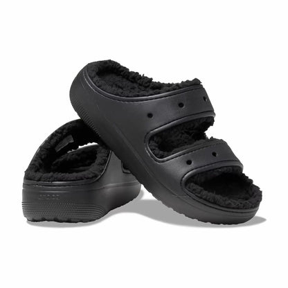 Crocs Classic Cozy Sandal Γυναικέια Ανατομικά Σανδάλια με γούνα 060