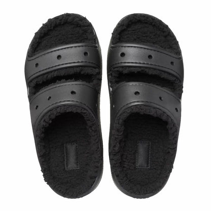 Crocs Classic Cozy Sandal Γυναικέια Ανατομικά Σανδάλια με γούνα 060