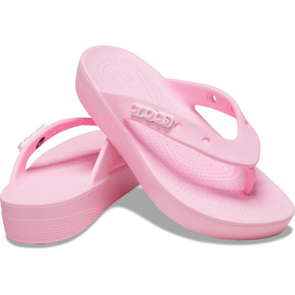 CROCS™ Classic Platform Flip Ανατομική Γυναικεία Σαγιονάρ Ροζ 6S0