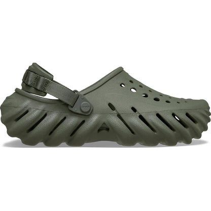 crocs echo clog unisex σαμπό πλάγια όψη εξωτερική πλευρά, Λαδί χρώμα