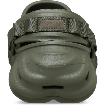 crocs echo clog unisex σαμπό πίσω όψη, Λαδί χρώμα