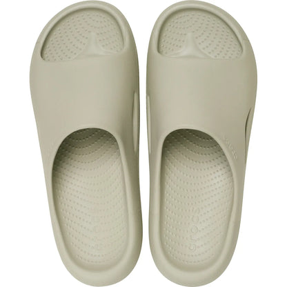 crocs mellow recovery slide πάνω όψη ζευγάρι σε χρώμα μπεζ meteor
