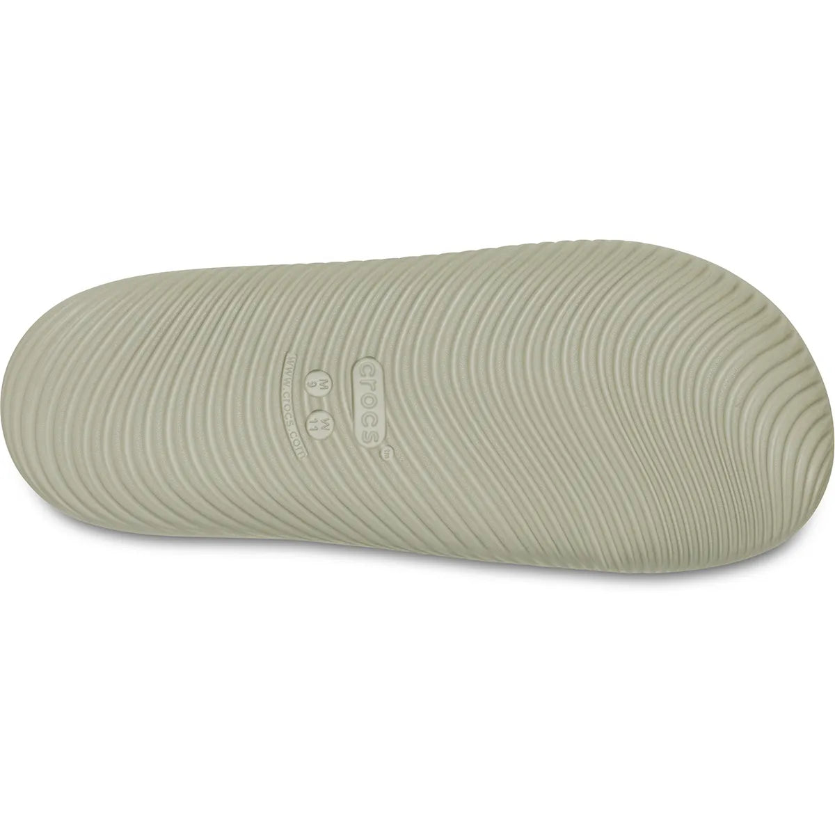 crocs mellow recovery slide κάτω όψη σόλα σε χρώμα μπεζ meteor