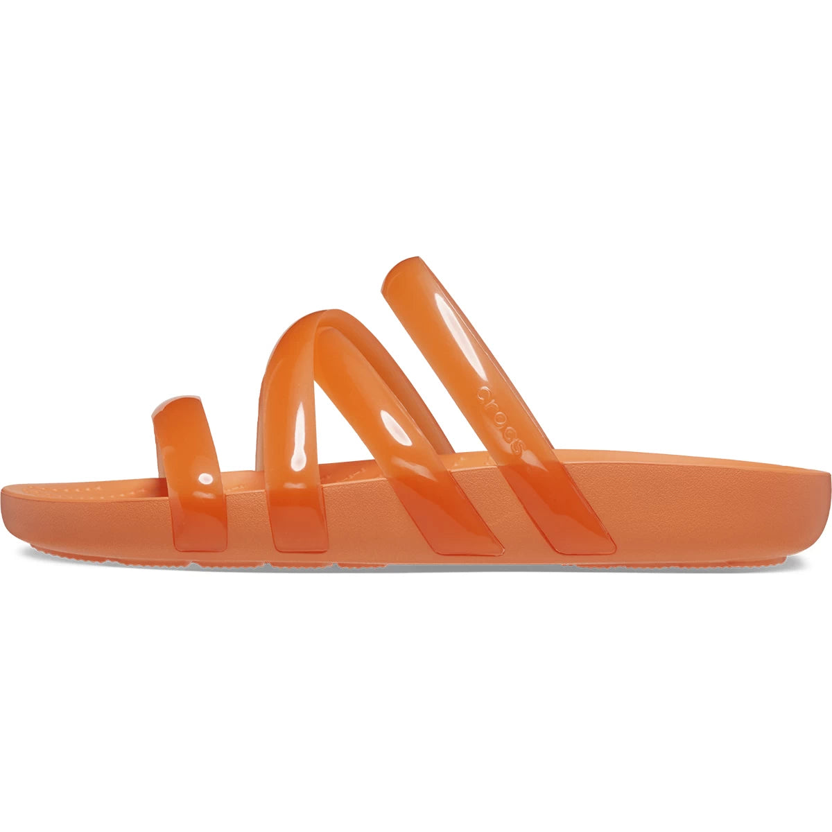 Crocs Splash Glossy Strappy Γυναικεία Παντόφλα Orange 83I