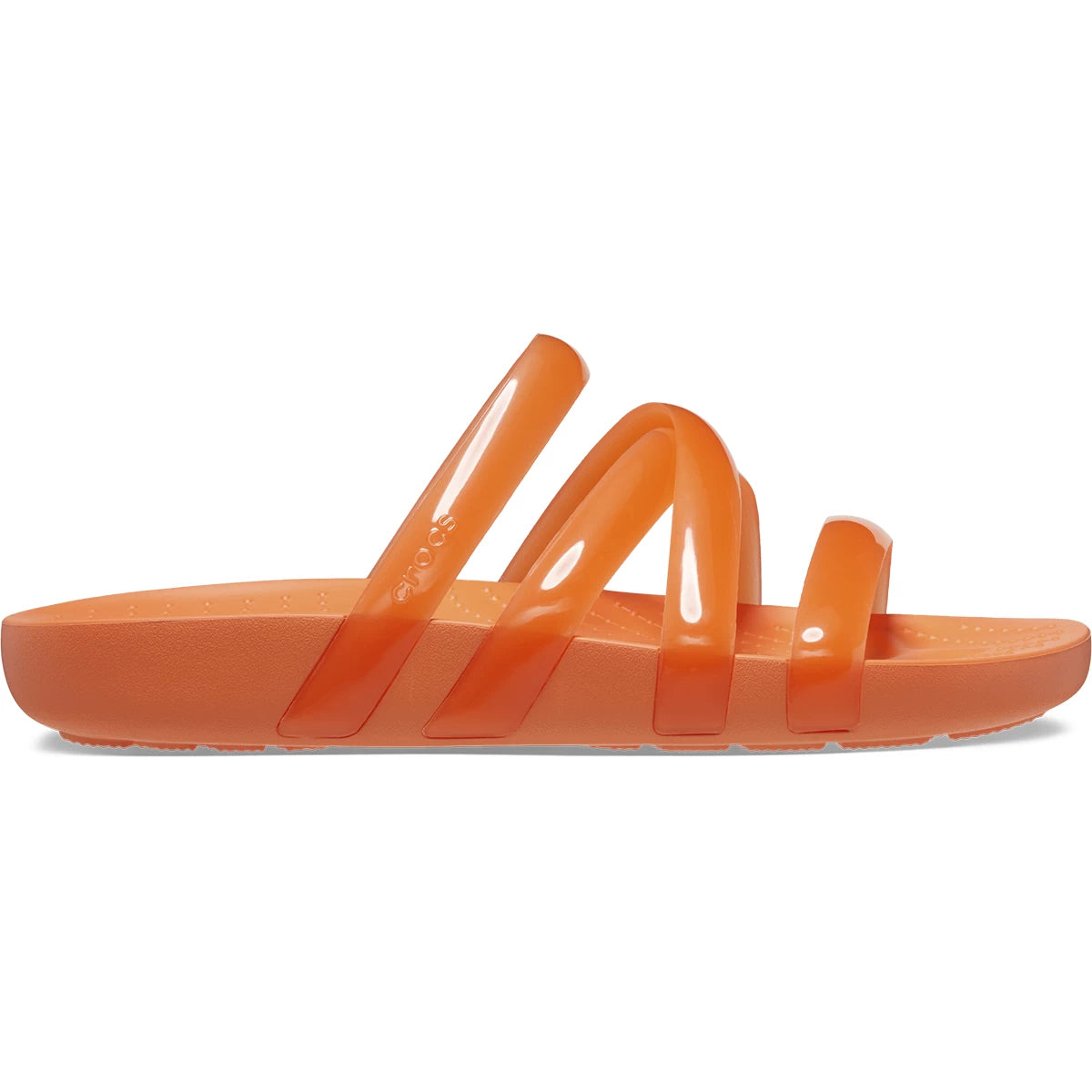 Crocs Splash Glossy Strappy Γυναικεία Παντόφλα Orange 83I