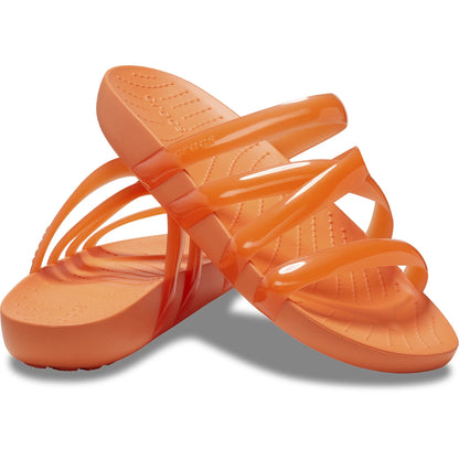 Crocs Splash Glossy Strappy Γυναικεία Παντόφλα Orange 83I