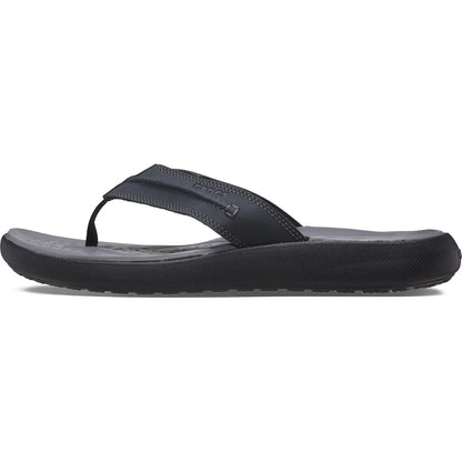 crocs yukon vista ii lr flip πλάγια όψη εξωτερική πλευρά no2 σε μαύρο χρώμα