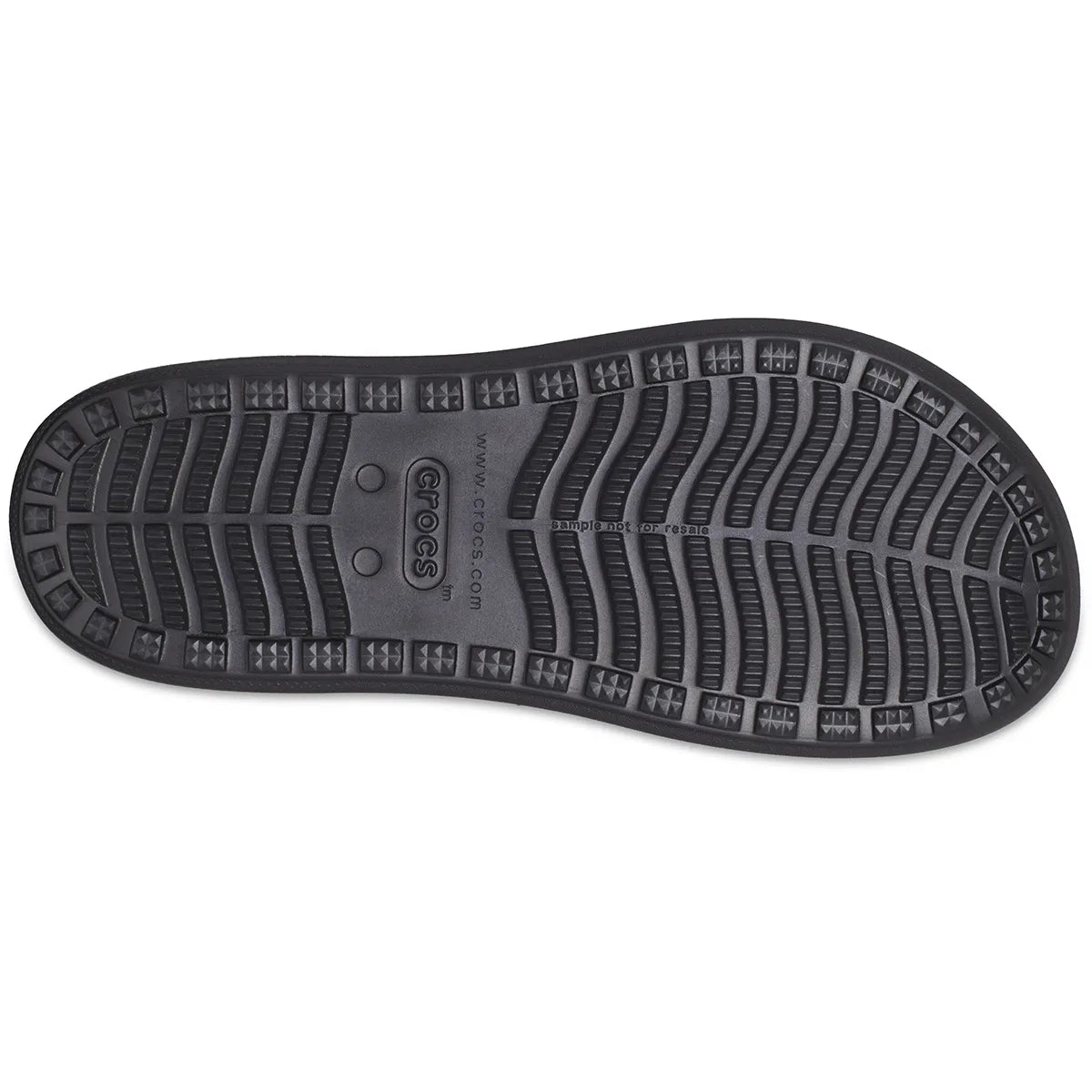 crocs yukon vista ii lr flip κάτω όψη σόλα σε μαύρο χρώμα