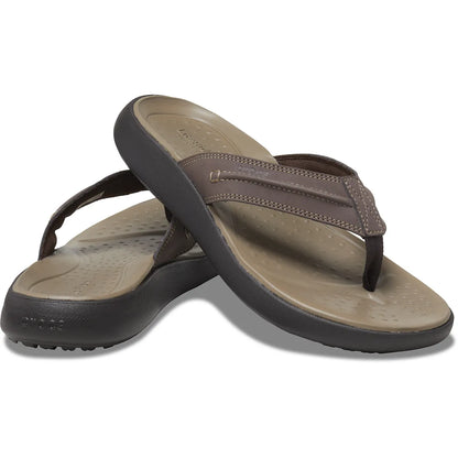 crocs yukon vista ii lr flip όψη 3/4 εσωτερική πλευρά σε χρώμα Εσπρέσσο