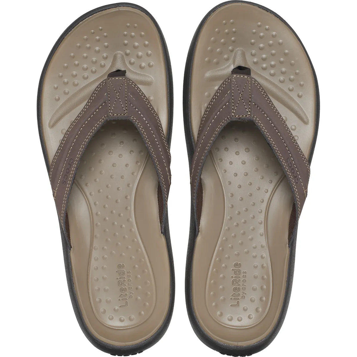 crocs yukon vista ii lr flip πάνω όψη ζευγάρι σε χρώμα Εσπρέσσο