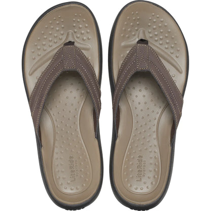 crocs yukon vista ii lr flip πάνω όψη ζευγάρι σε χρώμα Εσπρέσσο