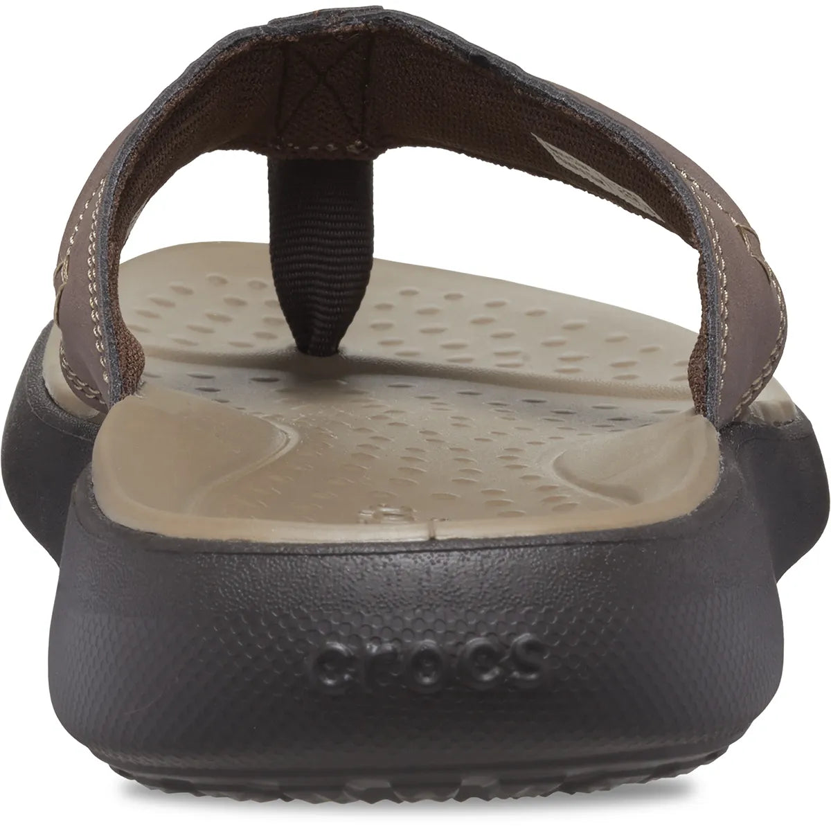 crocs yukon vista ii lr flip πίσω όψη ζευγάρι σε χρώμα Εσπρέσσο