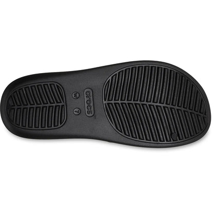 crocs getaway platform h strap κάτω όψη σόλα σε μαύρο χρώμα