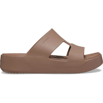 crocs getaway platform h strap πλάγια όψη εξωτερική πλευρά σε χρώμα Latte