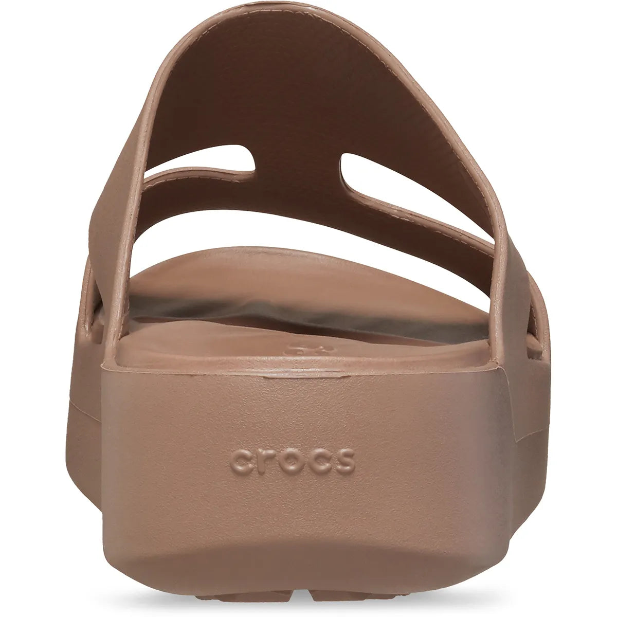 crocs getaway platform h strap πίσω όψη ζευγάρι σε χρώμα Latte