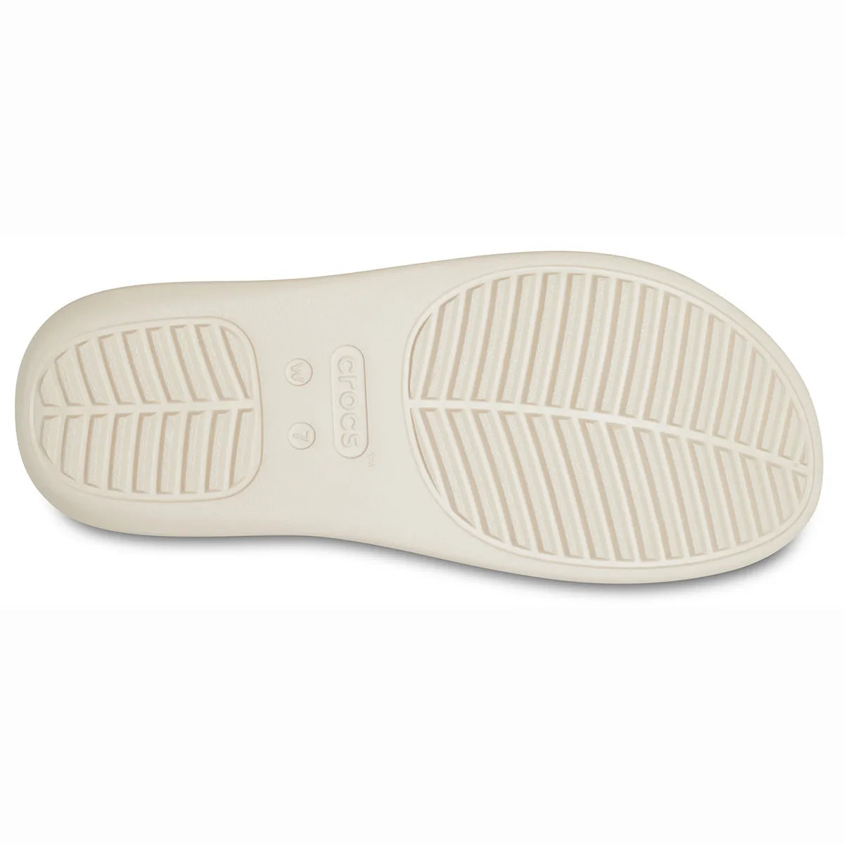 crocs getaway strappy κάτω όψη σόλα σε μπεζ χρώμα Stucco