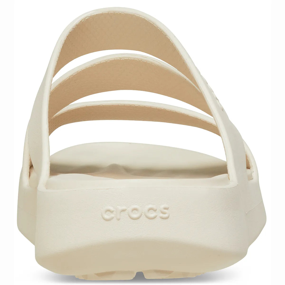crocs getaway strappy πίσω όψη ζευγάρι σε μπεζ χρώμα Stucco