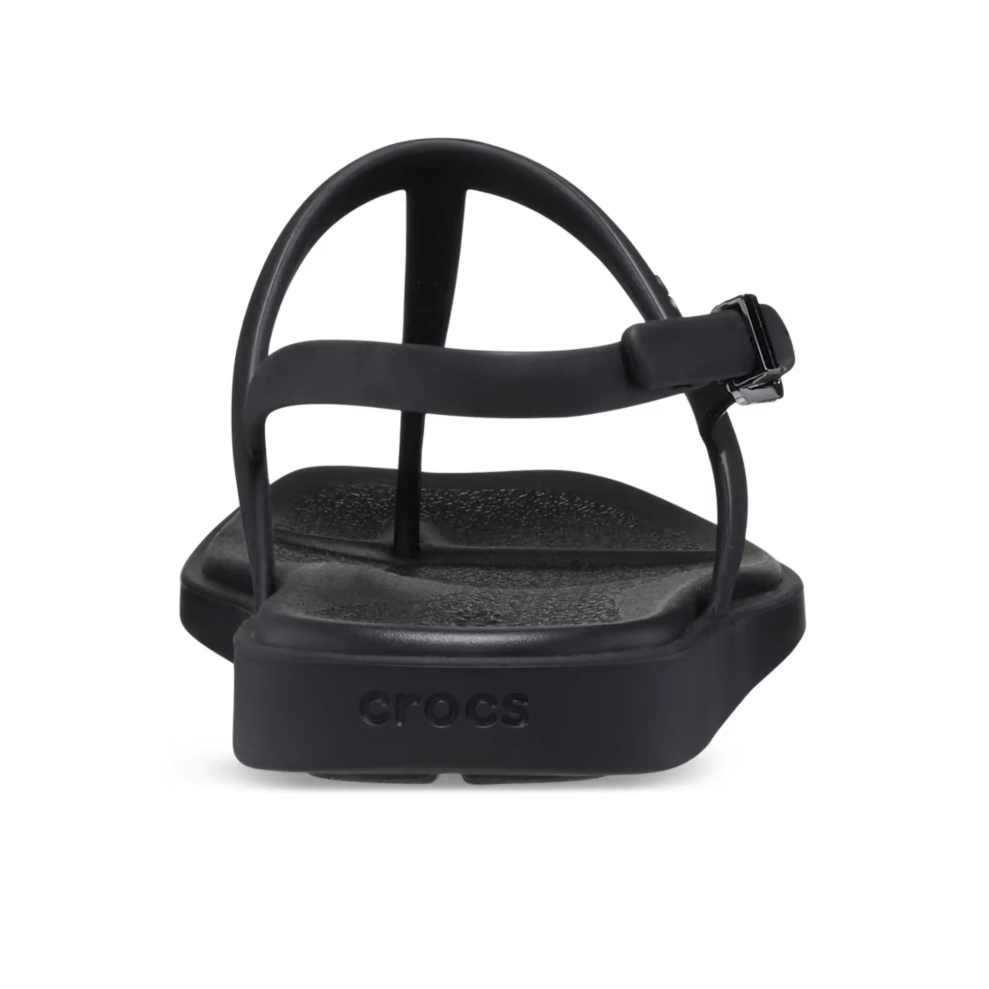 crocs miami thong flip πίσω όψη ζευγάρι σε μαύρο χρώμα