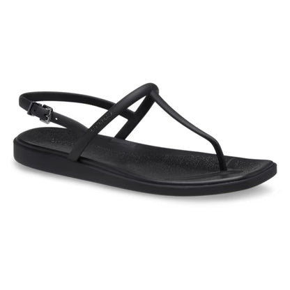 crocs miami thong flip πλάγια όψη εσωτερική πλευρά σε μαύρο χρώμα