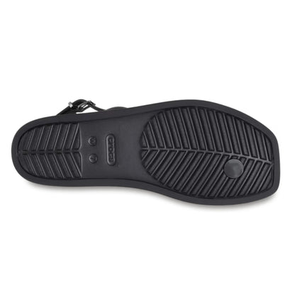 crocs miami thong flip κάτω όψη σόλα σε μαύρο χρώμα