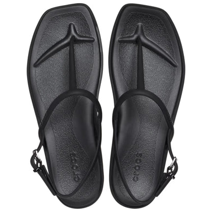 crocs miami thong flip πάνω όψη ζευγάρι σε μαύρο χρώμα