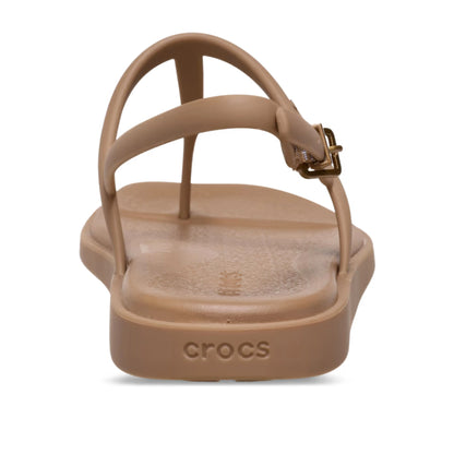 crocs miami thong flip πίσω όψη ζευγάρι Milk Chocolate