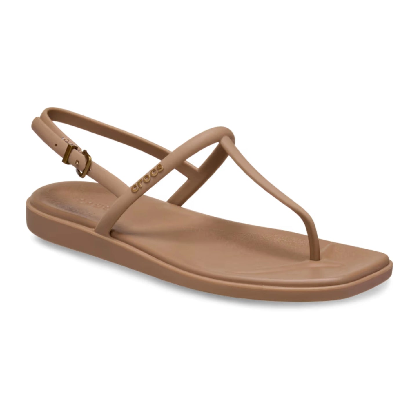crocs miami thong flip όψη 3/4 εξωτερική πλευρά Milk Chocolate