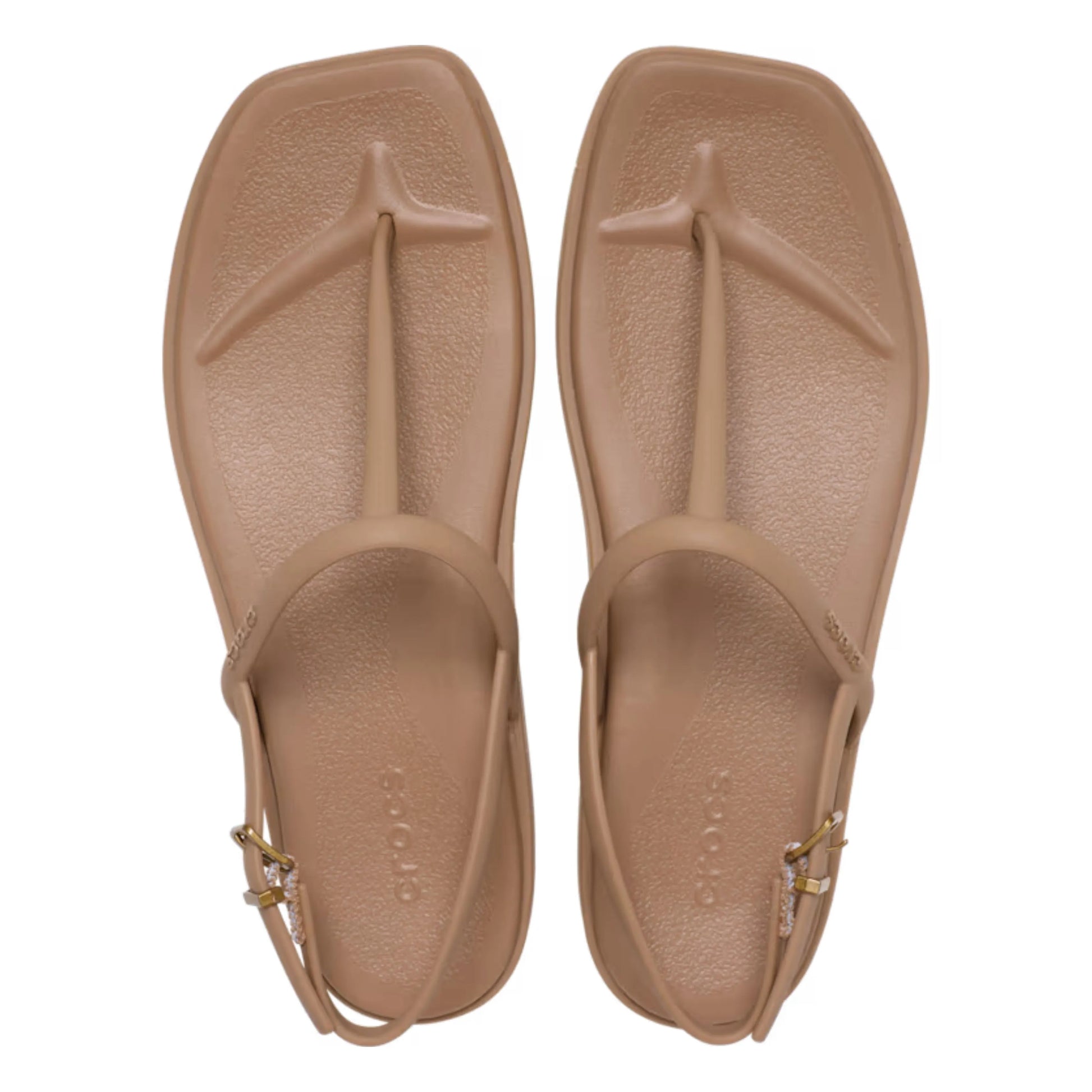 crocs miami thong flip πάνω όψη ζευγάρι Milk Chocolate