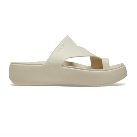 Crocs Getaway Platform Toe Loop Γυναικεία Ανατομική Πλατφόρμα Sandstone 0LH