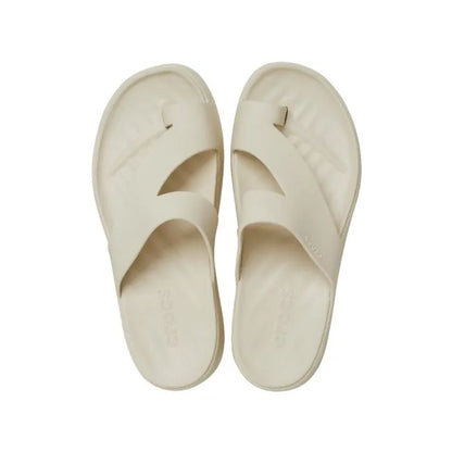 Crocs Getaway Platform Toe Loop Γυναικεία Ανατομική Πλατφόρμα Sandstone 0LH